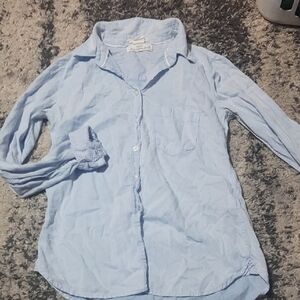 Women's Light Blue Button Down Shirt